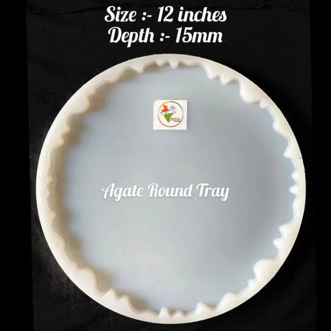 12 inches big silicon agate tray for resin art
