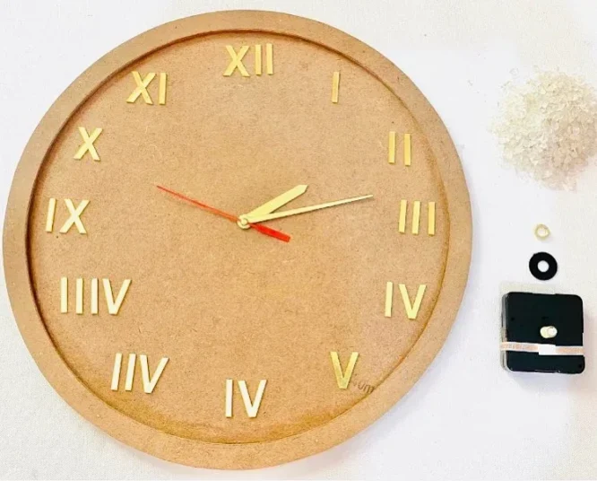 full clock set with machine (mdf) with acrylic number for Resin Art