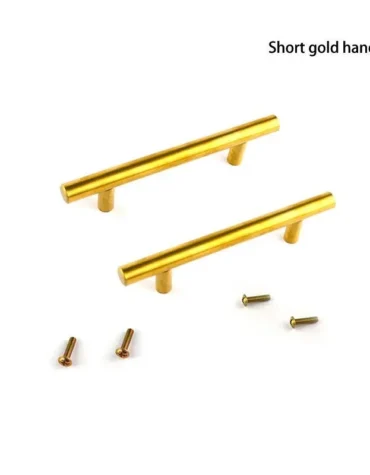 Metal Tray Handles Set 6 inches (Gold, 2 Piece)