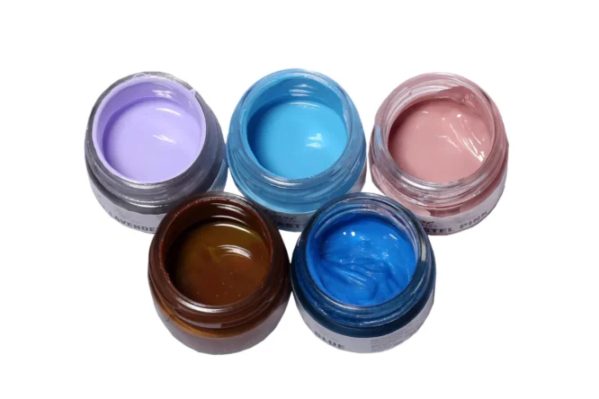 Resin Art Pigment Set of 5 ( pastel blue, paste lavender, pastel pink, Brown, Nile Blue)