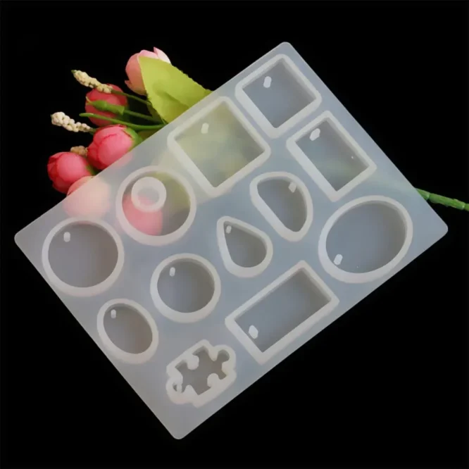 Multishape Earring Keychain Pandent Jewelry Making Mould for Resin art cavity’s 12 shape
