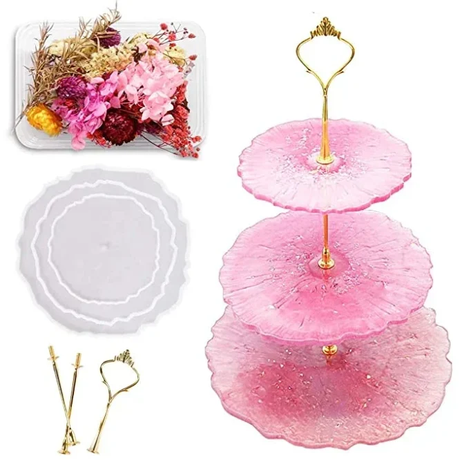 Cake Stand Shape Silicon Mould for resin Art