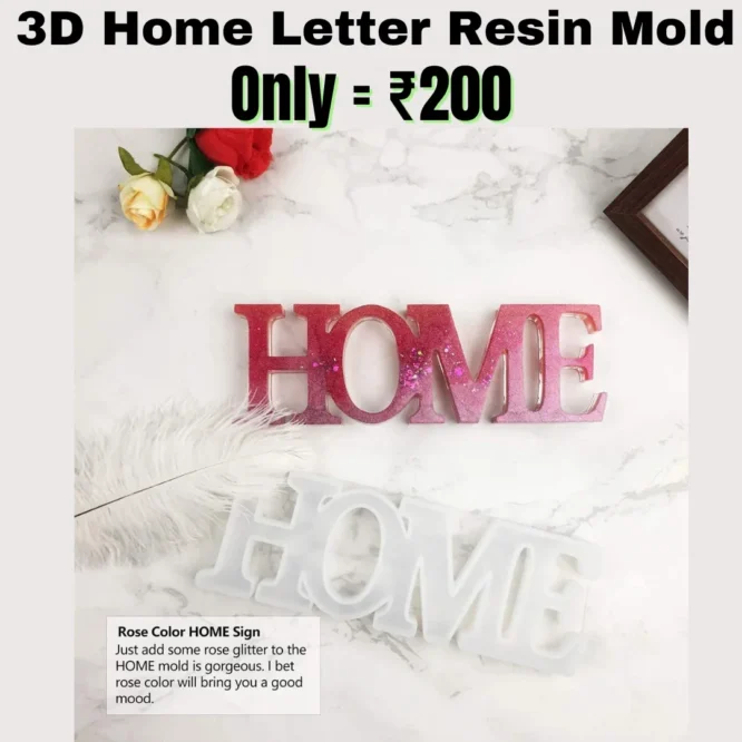 3D Home Letter Resin art Mold For Resin Art