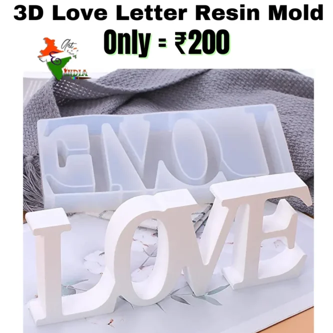 3D Love Letter Resin art Mold For Resin Art