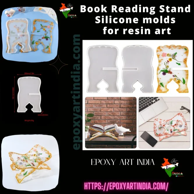 Book Reading Stand Molds Quran Book shelf Resin Mould pair of 2 For Resin Art