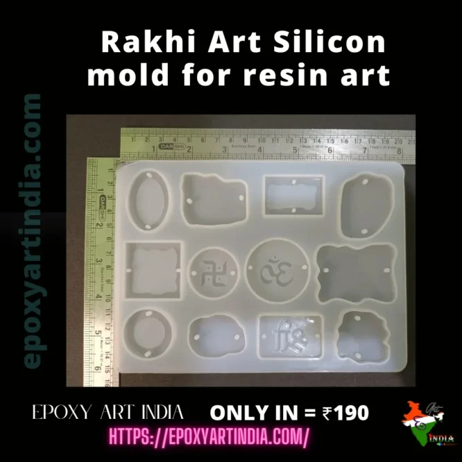 Rakhi resin art 12 cavity silicon mold For Resin Art