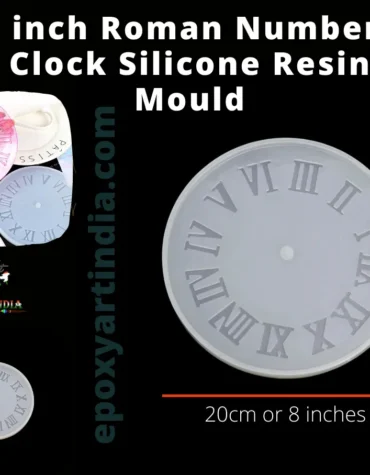 8 inch Roman Numbers Clock Silicone Resin Mould For Resin Art