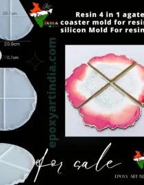 Resin 4 in 1 agate coaster mold for resin art