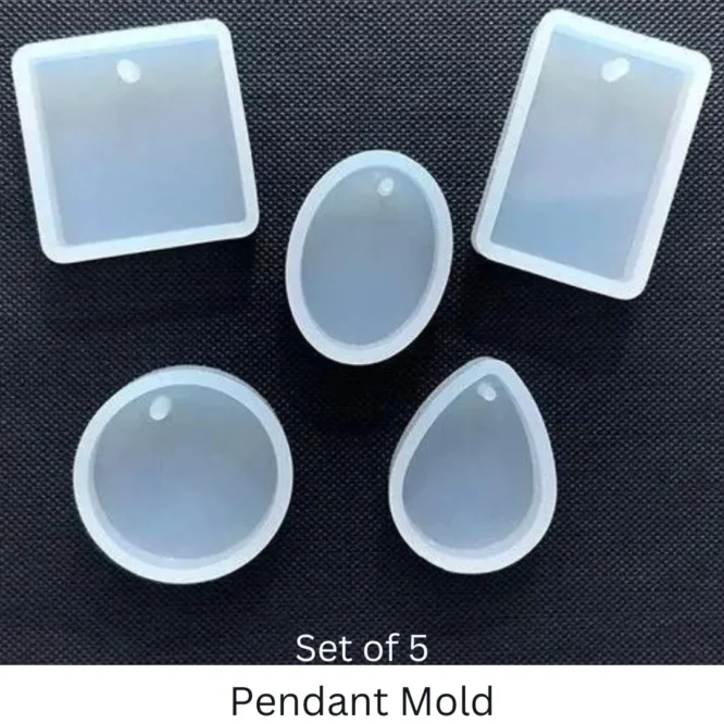 Silicone Pendant Mold Set Of 5 For Resin Art