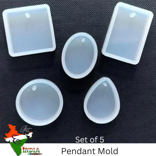 Silicone Pendant Mold Set Of 5 For Resin Art
