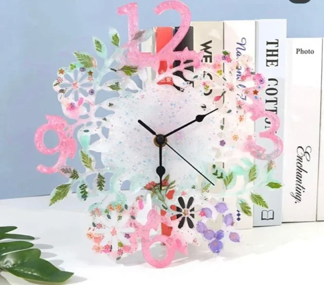 heallily flower clock wall decoration mould For Resin Art