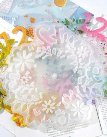 heallily flower clock wall decoration mould For Resin Art