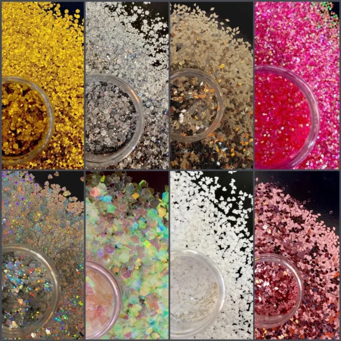 set of 6 glitter For Resin Art