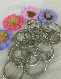 Silver Key chain Set of 15 For Resin Art