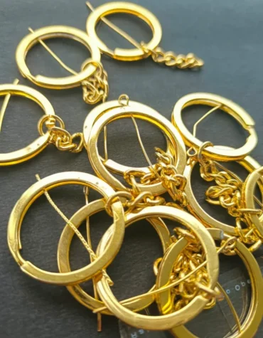 Gold Key chain Set of 15 For Resin Art