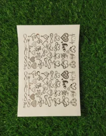 Embossed Gold Stickers sheet 0067 For Resin Art