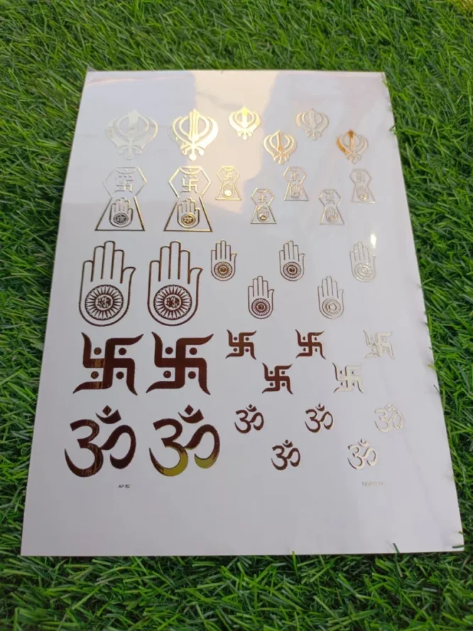 Embossed Gold Stickers sheet 0020 For Resin Art