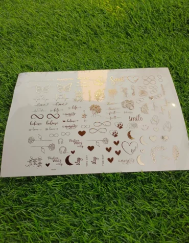 Embossed Gold Stickers sheet 0021 For Resin Art