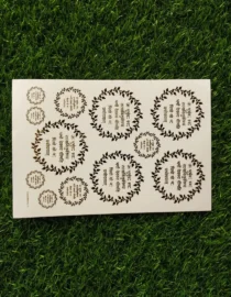 Embossed Gold Stickers sheet 0091 For Resin Art