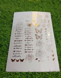 Embossed Gold Stickers sheet 0032 For Resin Art