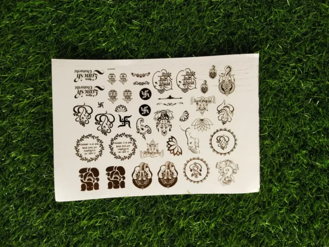 Embossed Gold Stickers sheet 0073 For Resin Art