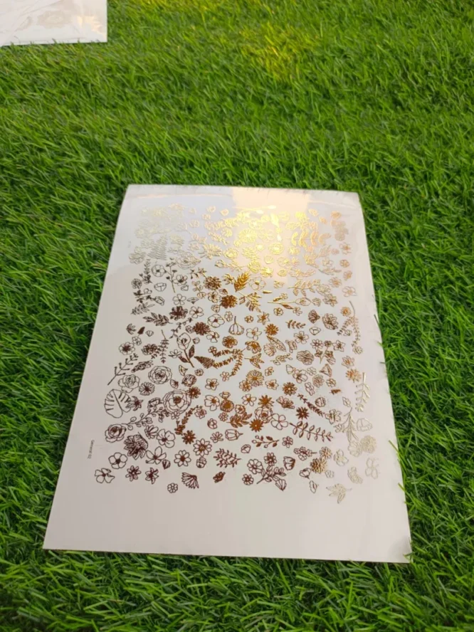 Embossed Gold Stickers sheet 0038 For Resin art