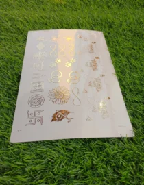 Embossed Gold Stickers sheet 0045 For Resin Art