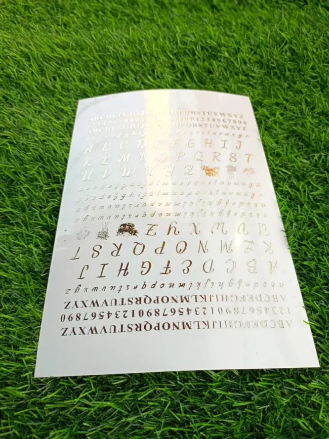 Embossed Gold Stickers sheet 0046 For Resin Art