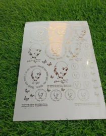 Embossed Gold Stickers sheet 0053 For Resin Art