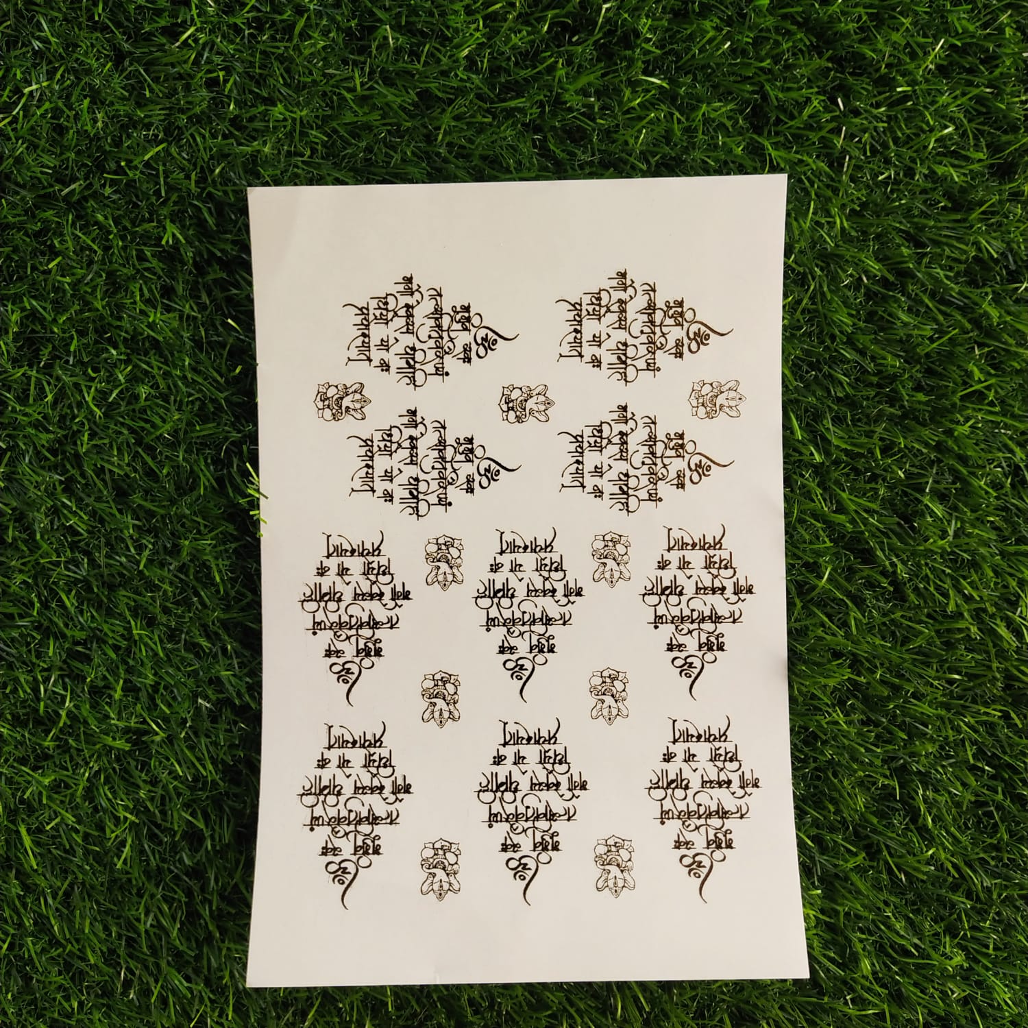 Embossed Gold Stickers sheet 0099 Epoxy Art India