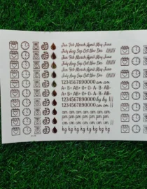 Embossed Gold Stickers sheet 0076 For Resin Art