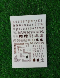Embossed Gold Stickers sheet 0079 For Resin Art