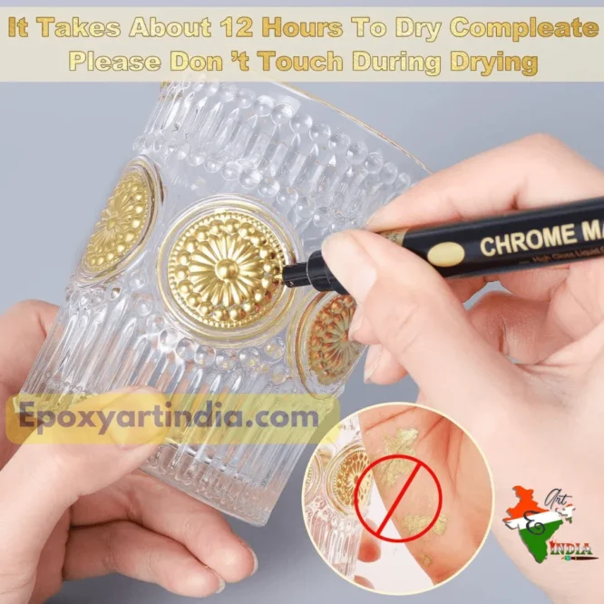 Permanent Chrome Gold marker for resin art Epoxy Art India