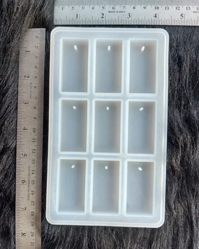 Set of 9 rectangle keychain mold For Resin Art