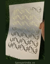 Embossed Gold Stickers for resin art sheet 189