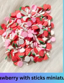 Strawberry with sticks miniature