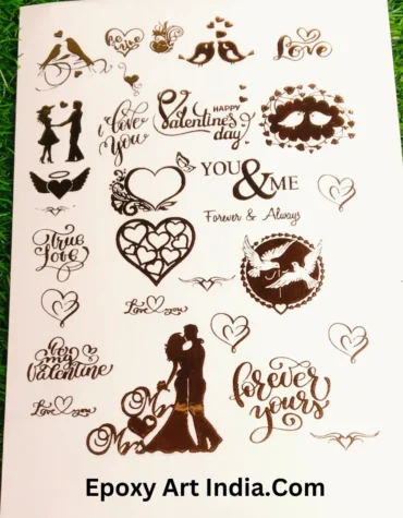 Embossed Stickers For Resin Art 214 Couple's Sticker
