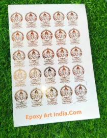 Embossed Gold Stickers sheet 223 Sticker Ganesh Ji Sticker