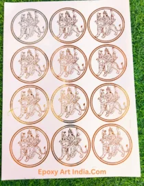 Embossed Gold Stickers sheet 253 A4 Size Durga Maa Sticker