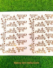 Embossed Gold Stickers sheet 263 A4 Size Happy Diwali Sticker