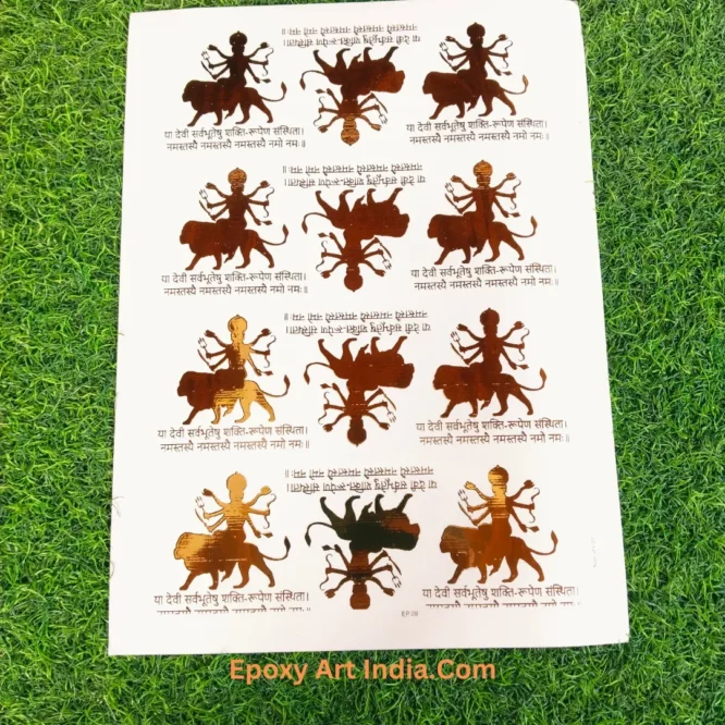Embossed Gold Stickers sheet 267 A4 Size Navratri Sticker