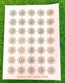 Embossed Gold Stickers sheet 269 A4 Size Om Sticker