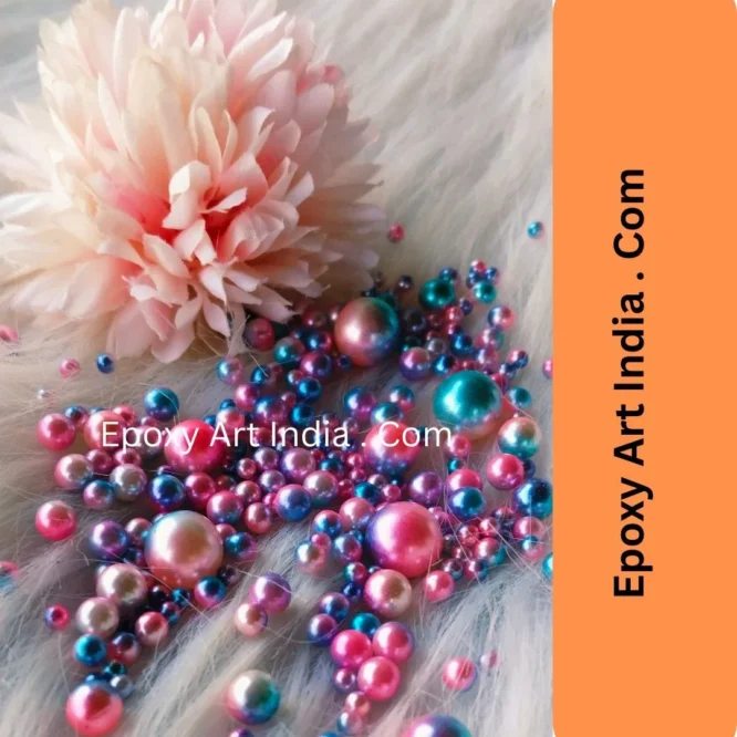 Pink And Blue Pearls Beads For Resin Art
