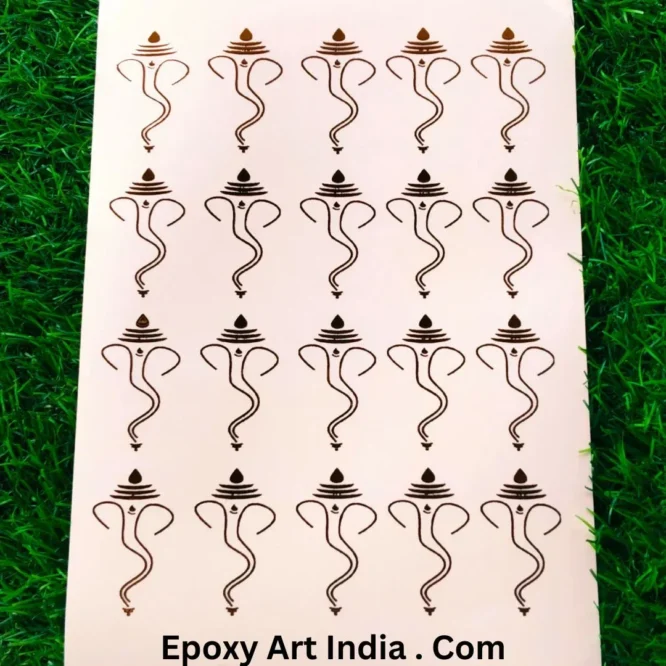 Embossed Gold Sticker Sheet For Resin Art 270 Ganesh Ji