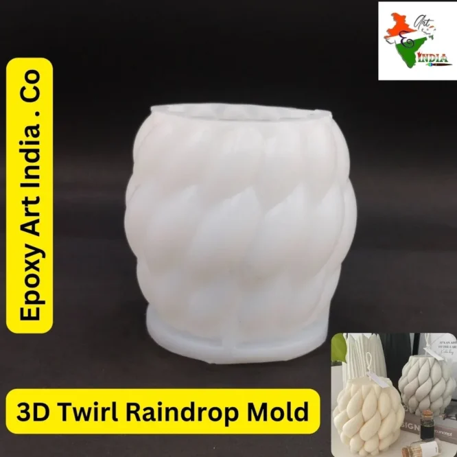 3D Twirl Raindrop Mold For Resin Art CM-039