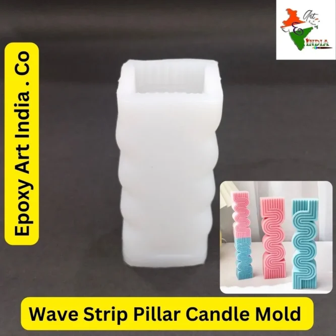 Wave Strip Pillar Candle Mold For Resin Art CM-041