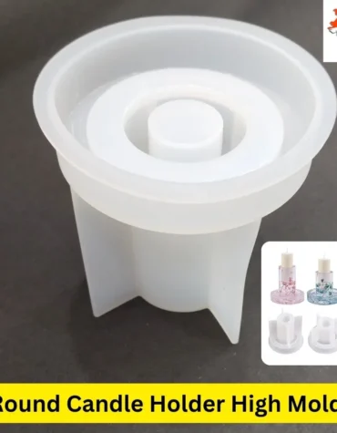 Round Candle Holder High Mold For Resin Art CM-029