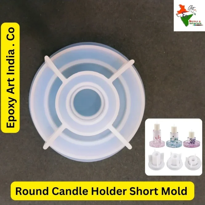 Round Candle Holder Short Mold For Resin Art CM027