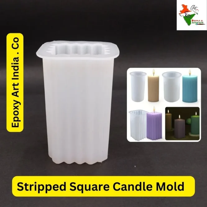 Stripped Square Candle Mold