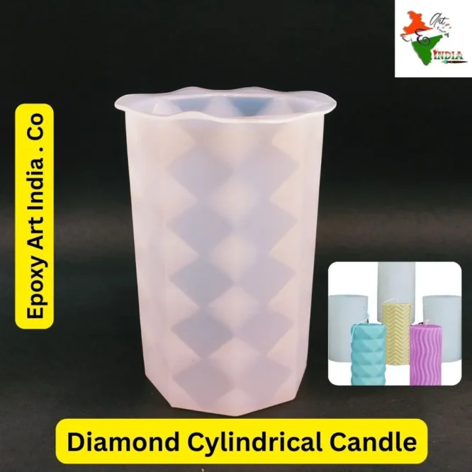 Diamond Cylindrical Candle Mold For Resin Art CM-021